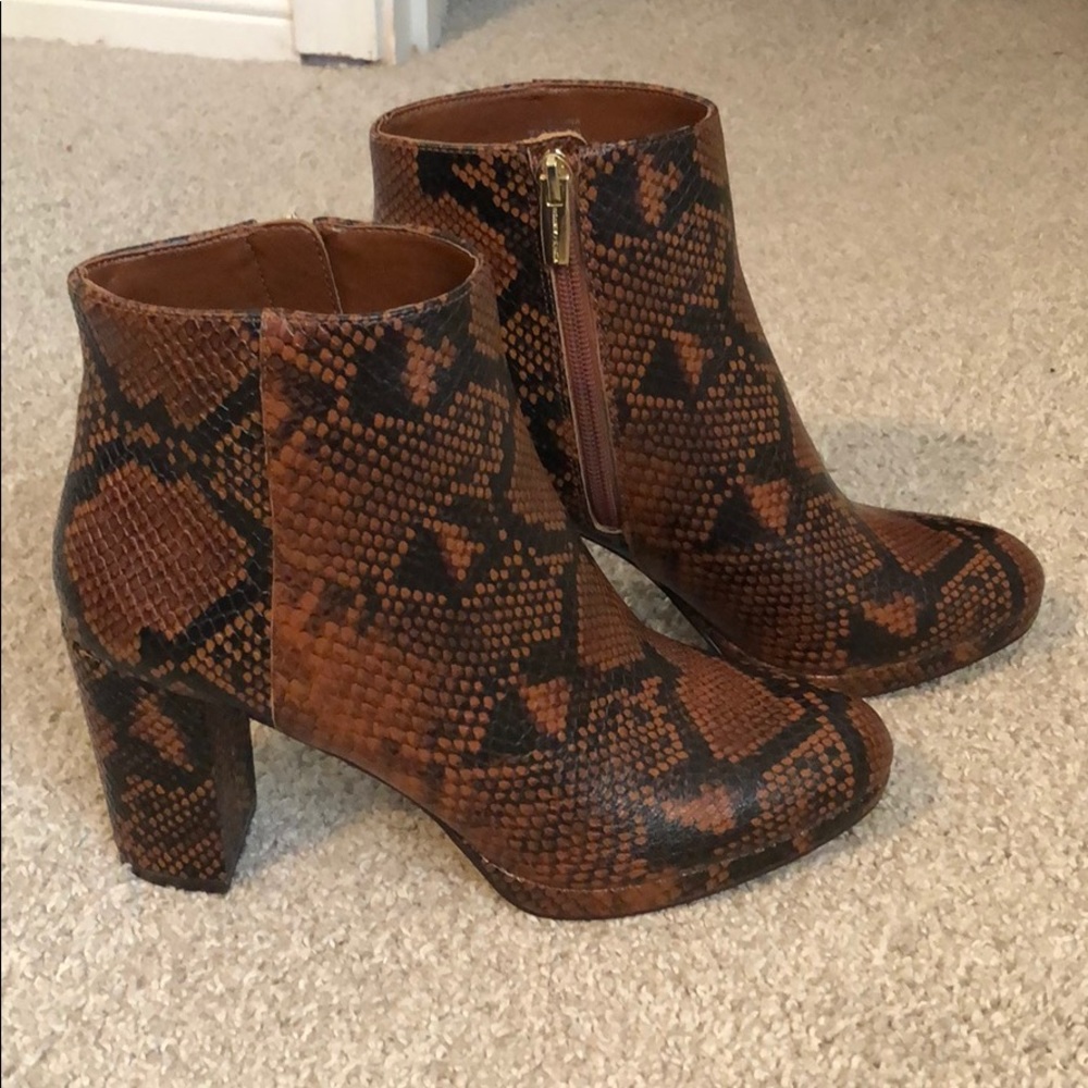Vince Camuto Snakeskin Booties
